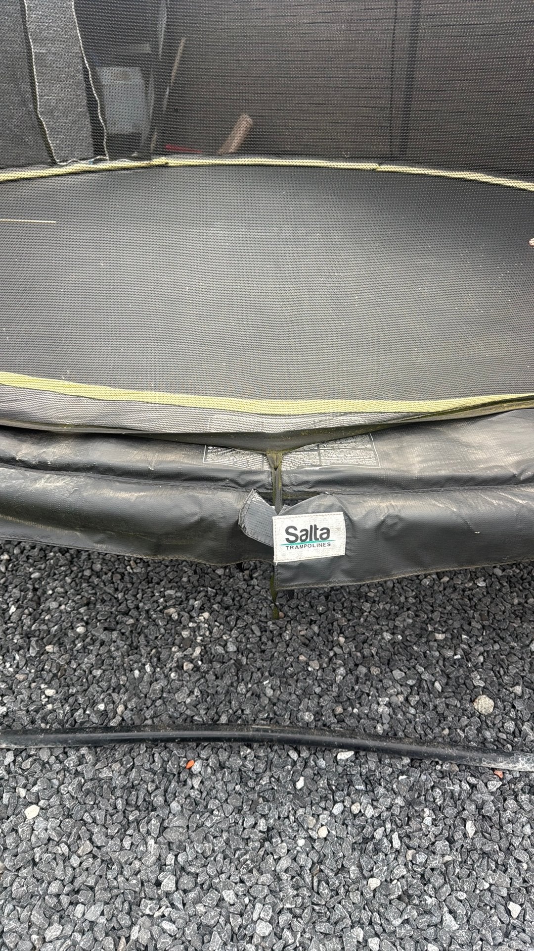 Salta trampoline, Ophalen, Gebruikt