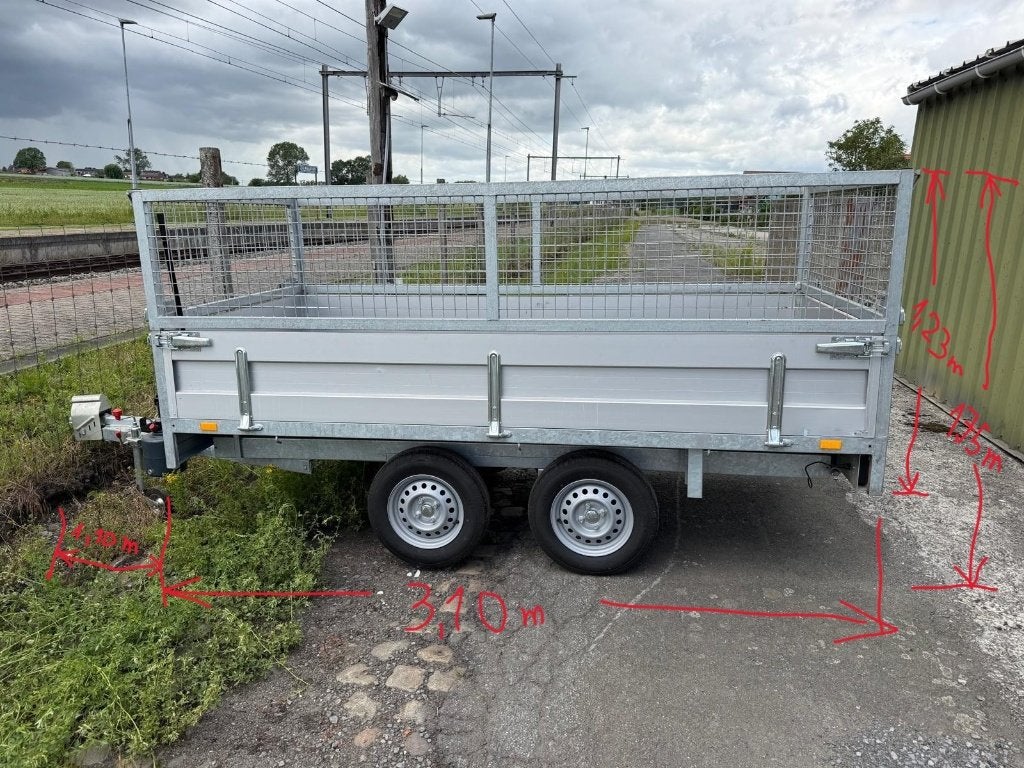 Aanhangwagen ZGAN: SYMA Dubbelasser Kipper (750kg), Auto diversen, Aanhangers en Bagagewagens, Ophalen, Zo goed als nieuw
