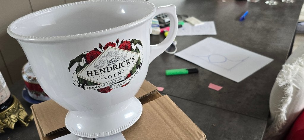2 grote tea cup (ijsemmers)  Hendrick gin, Ophalen of Verzenden, Nieuw