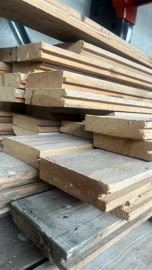 Oude grenen vloer, Doe-het-zelf en Bouw, Ophalen, Grenen