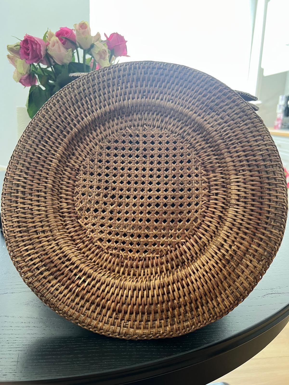 Rotan onderplaat, Huis en Inrichting, Woonaccessoires | Onderzetters, Ophalen of Verzenden, Onderbord, Zo goed als nieuw, Hittebestendig