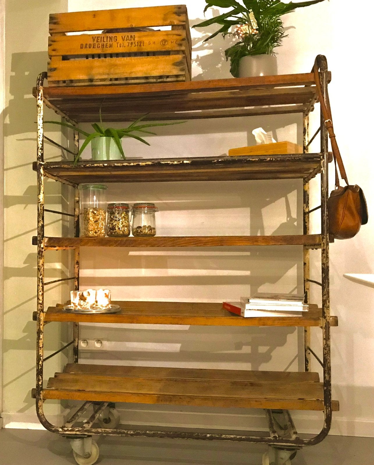 Prachtig Vintage Broodbakkersrek, Huis en Inrichting, Ophalen, Zo goed als nieuw