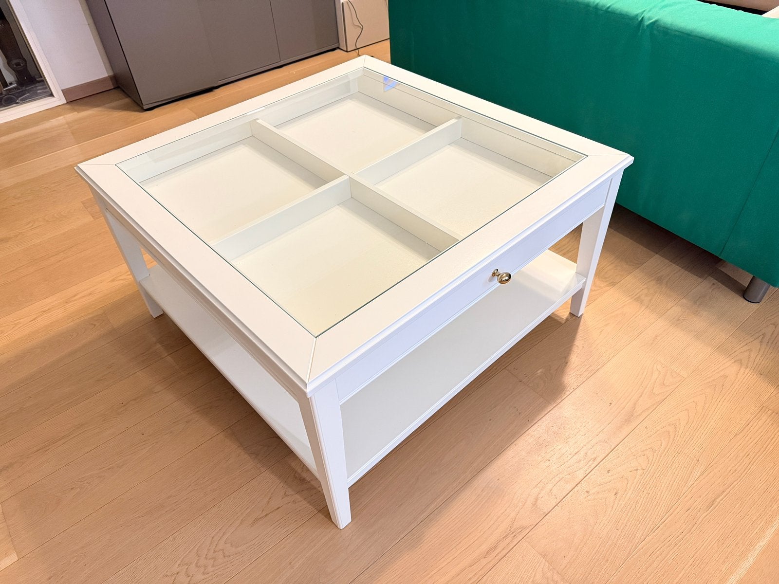 Table basse IKEA LIATORP blanche, 50 à 100 cm, Verre, Enlèvement, 50 à 100 cm