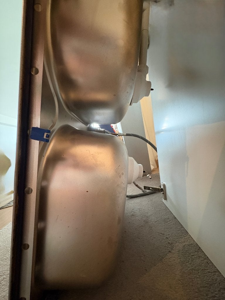 Évier en inox, Enlèvement, Utilisé, 100 à 150 cm, Moins de 50 cm