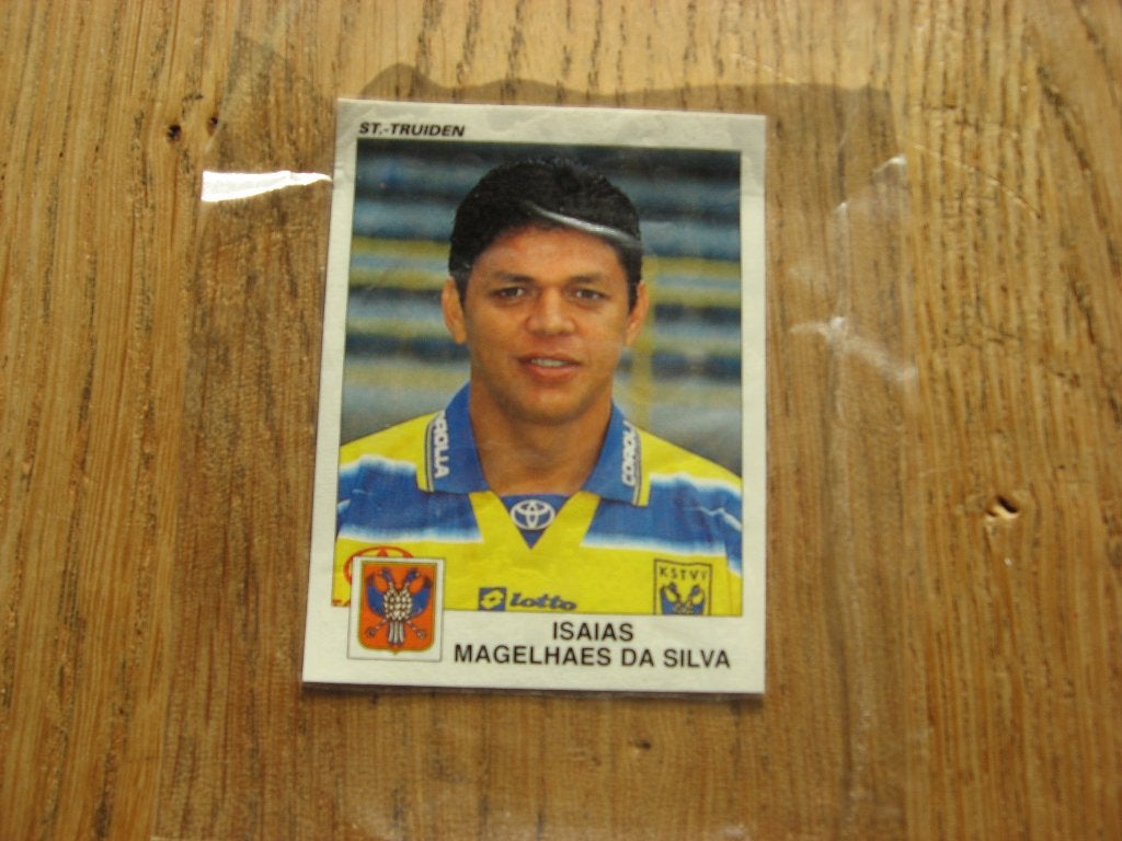 Autocollant Panini Football 2001 Saint-Trond Isaias MD Silva, Enlèvement ou Envoi, Neuf, Autocollant