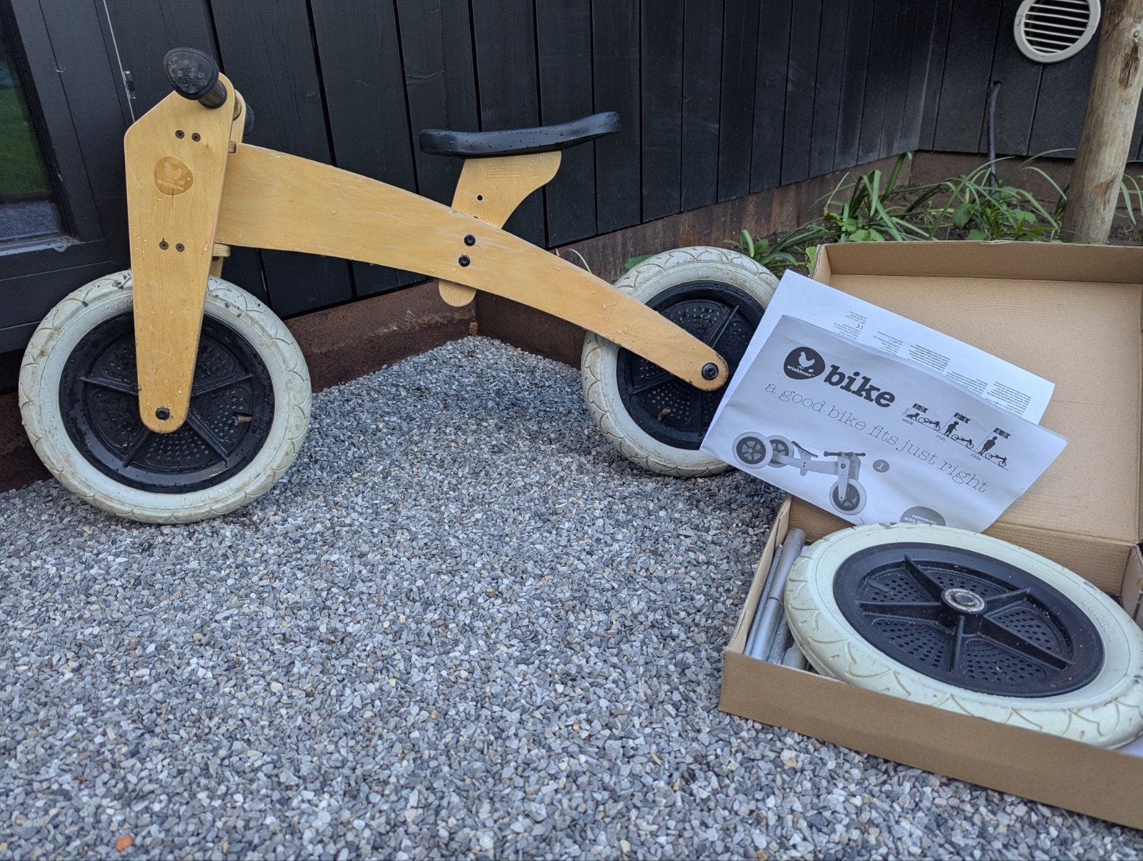 Wishbone loopfiets, Ophalen, Loopfiets