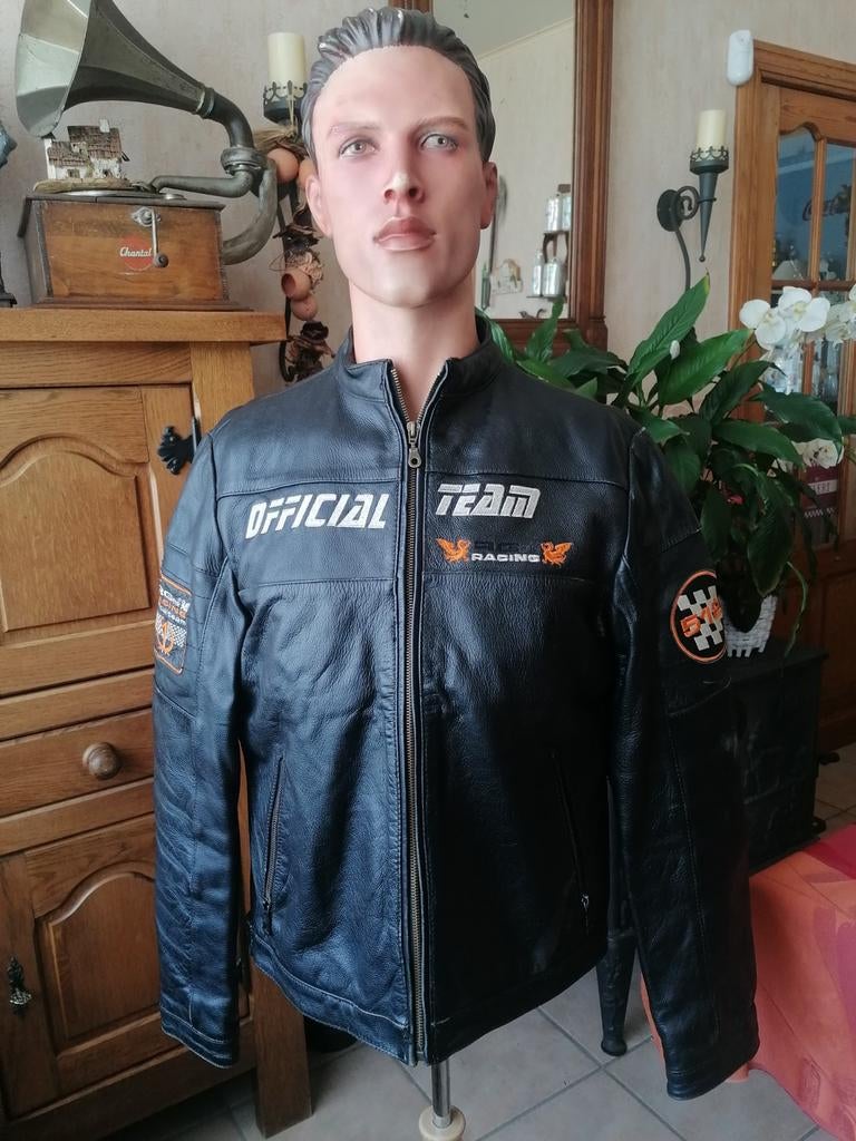 Moto vest leder maat medium, Ophalen of Verzenden