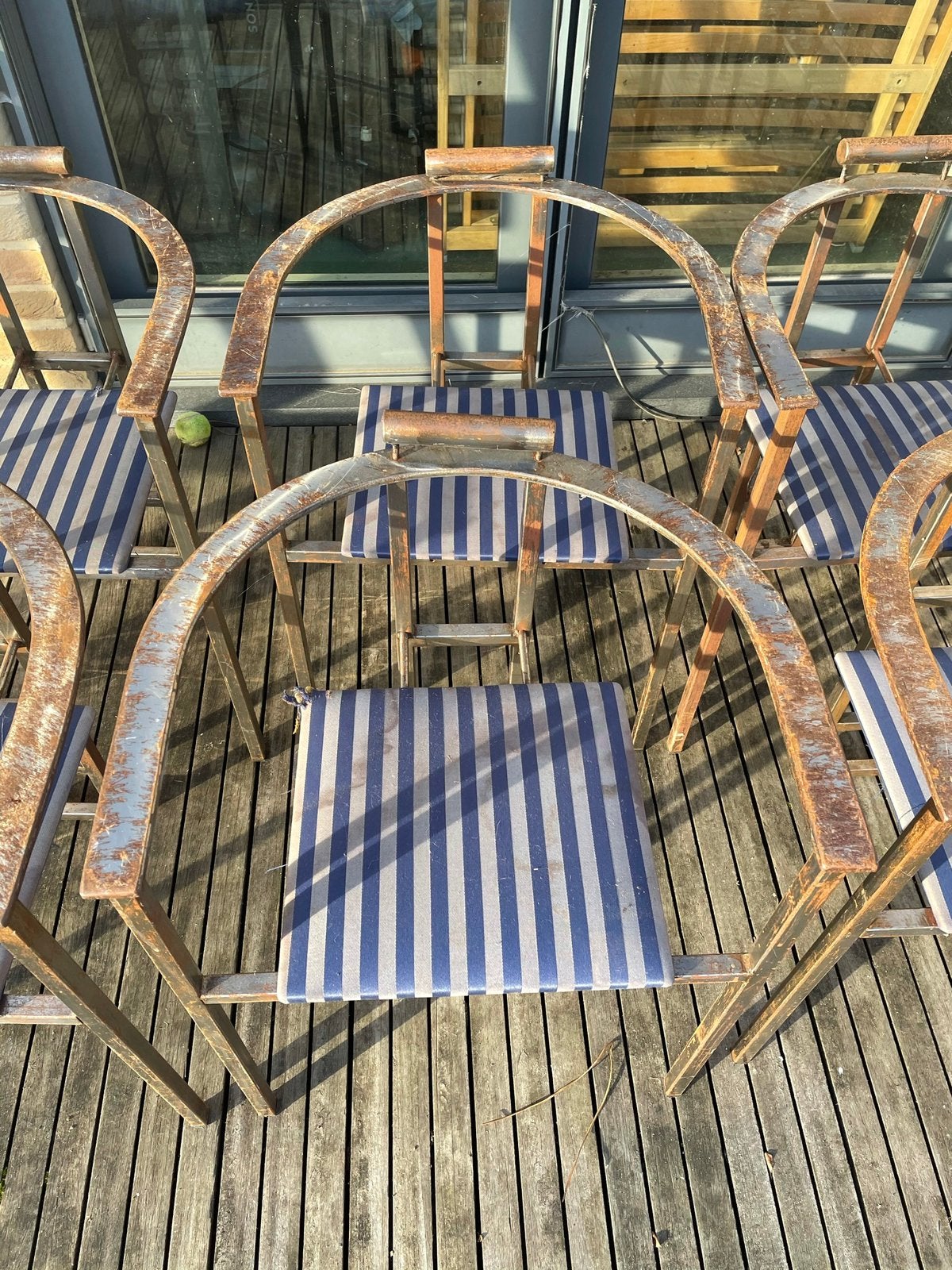 Ijzeren stoelen, Maison & Meubles, Accessoires pour la Maison | Étagères, Enlèvement, Utilisé