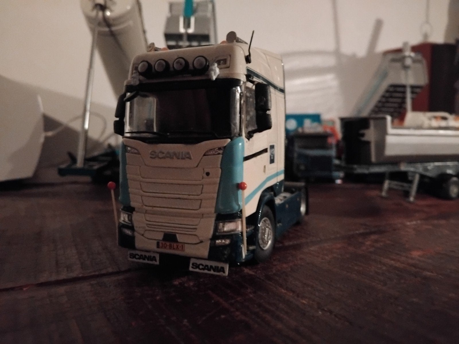 Tekno scania, Hobby en Vrije tijd, Modelauto's | 1:50, Ophalen of Verzenden, Tekno