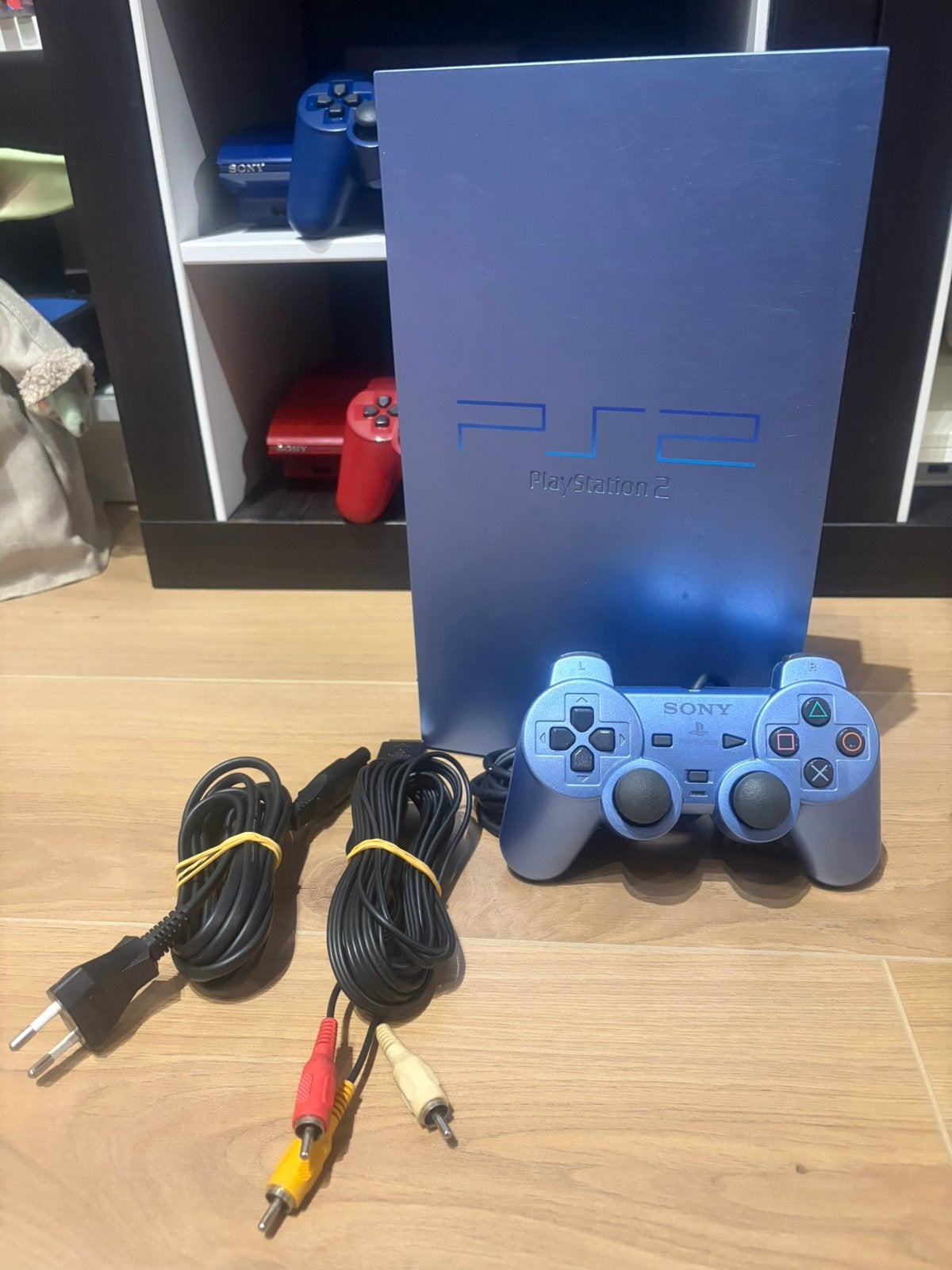 Ps2 aqua blue met werk aan, Games en Spelcomputers, Spelcomputers | Sony PlayStation 2, Ophalen, Zo goed als nieuw, Phat