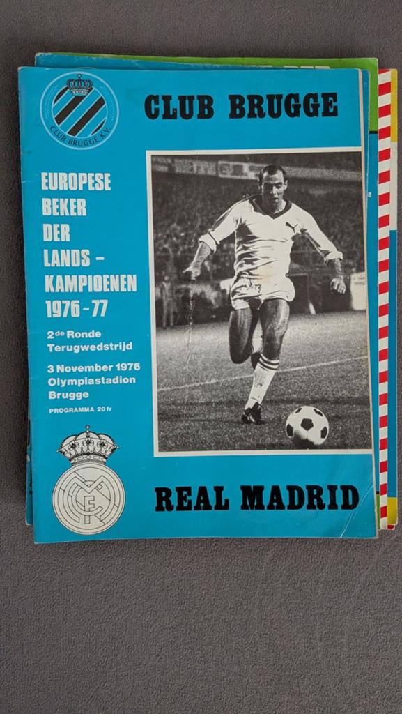 Programmaboekje Club Brugge - Real Madrid 03/11/1976, Verzamelen, Ophalen of Verzenden, Gebruikt, Boek of Tijdschrift
