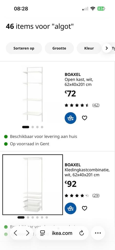 Ikea-Algot opbergrek, Enlèvement, Comme neuf