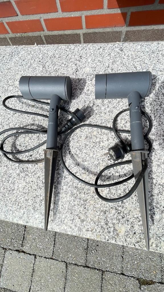 2 x grondspots, Tuin en Terras, Minder dan 50 watt, Aluminium, Ophalen of Verzenden, Spots