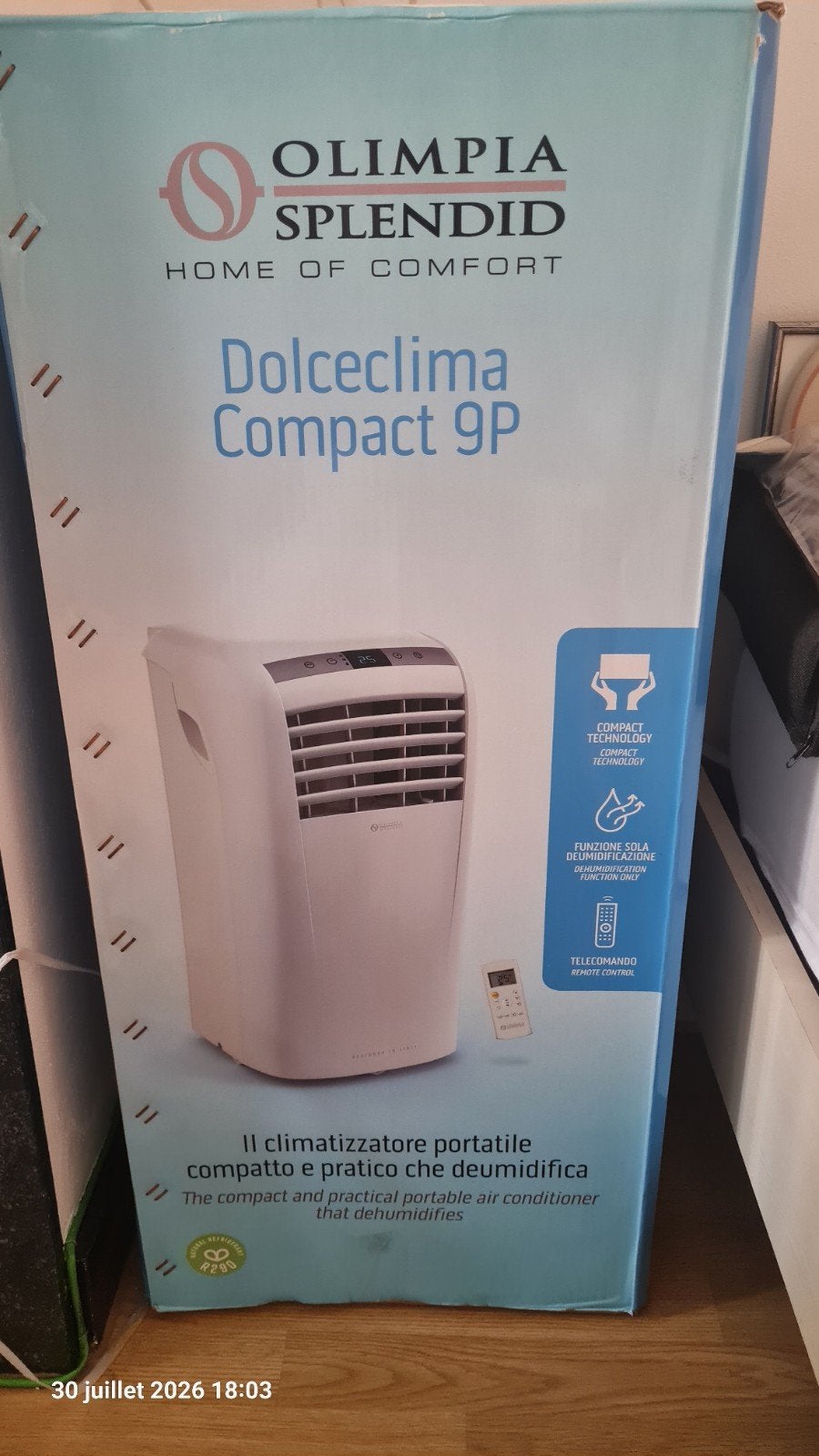 airco portable OLIMPIA, Enlèvement, Neuf, Climatiseur mobile, Télécommande