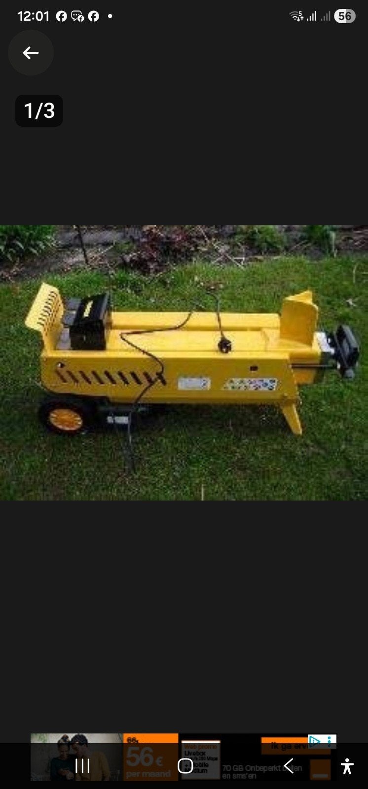houtkliever 7 Ton te huur, Ophalen