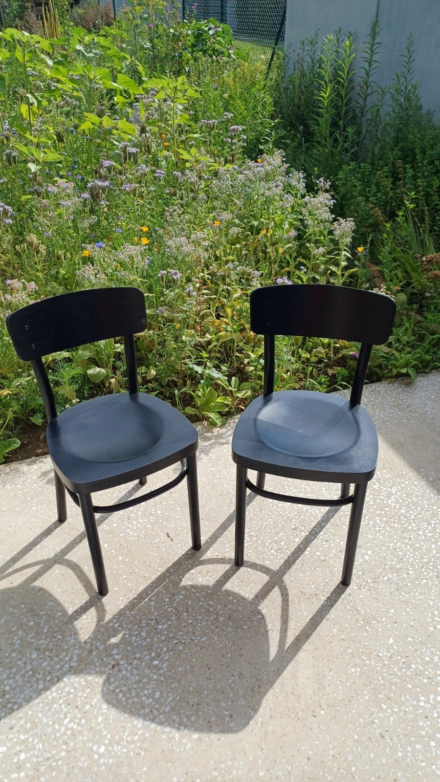 Stoel 2 stuks zwart ikea IDOLF, Ophalen, Zwart, Hout, Twee