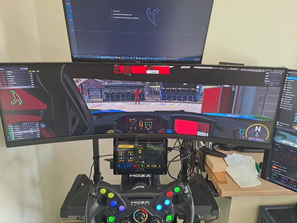 Moza R12 wheelbase + KS steeringwheel + Gt omega art cockpit, Ophalen, Gebruikt, Moza Racing