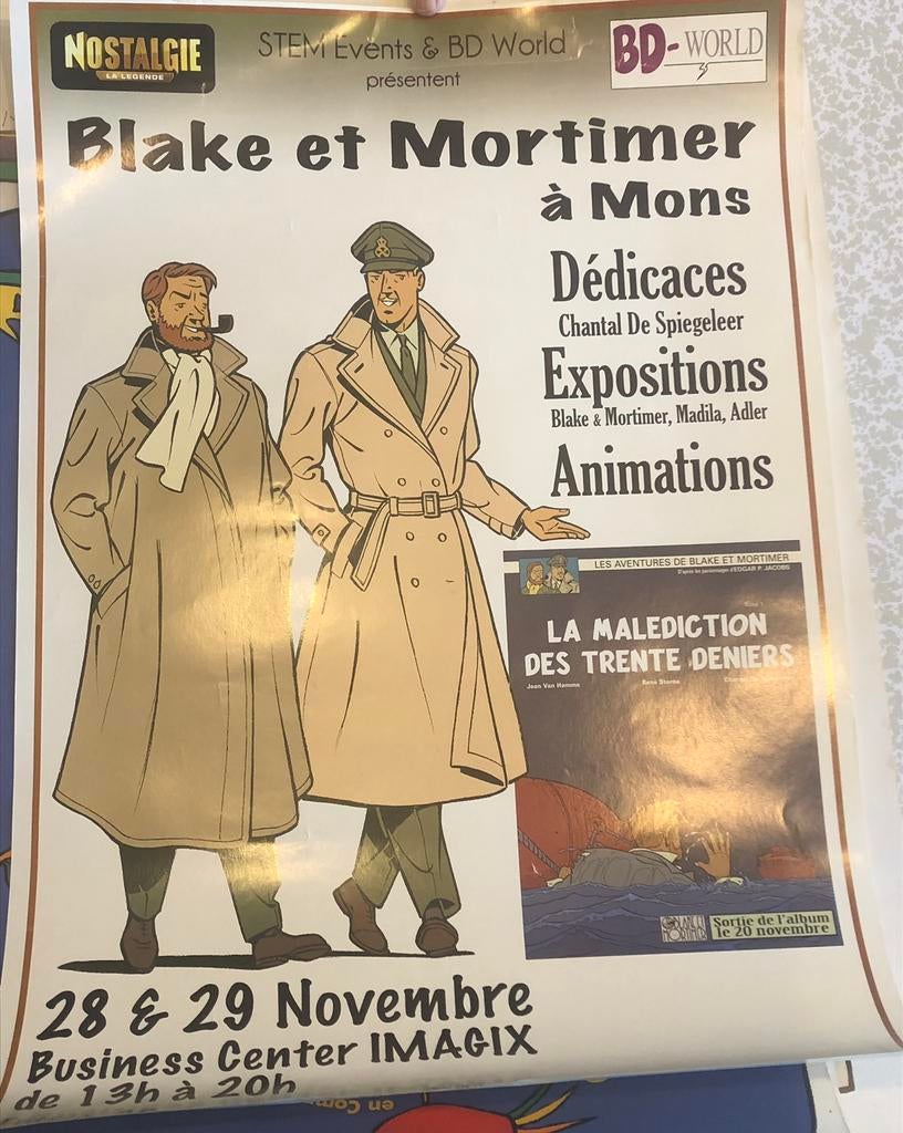 Black et Mortimer affiche, Enlèvement ou Envoi, Comme neuf