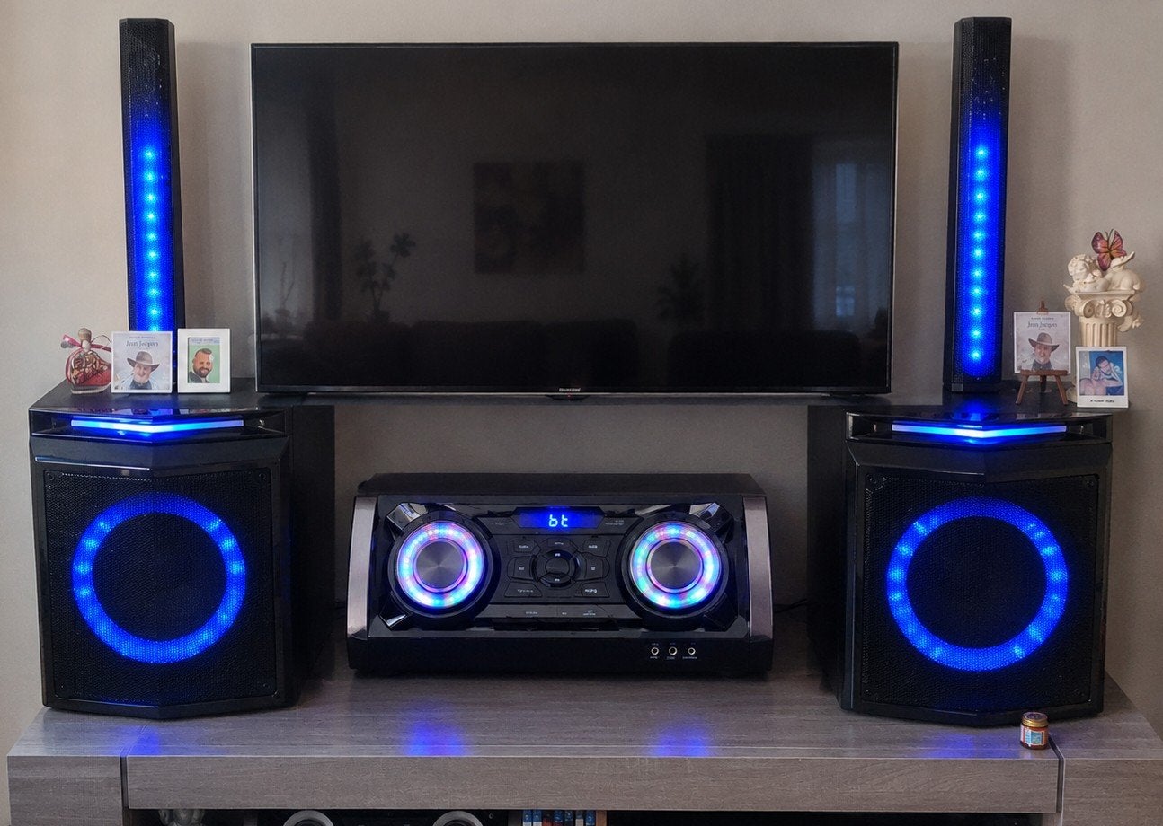 Maxi chaîne Pickering PKG2260--> 1800W, TV, Hi-fi & Vidéo, Enlèvement, Lecteur CD