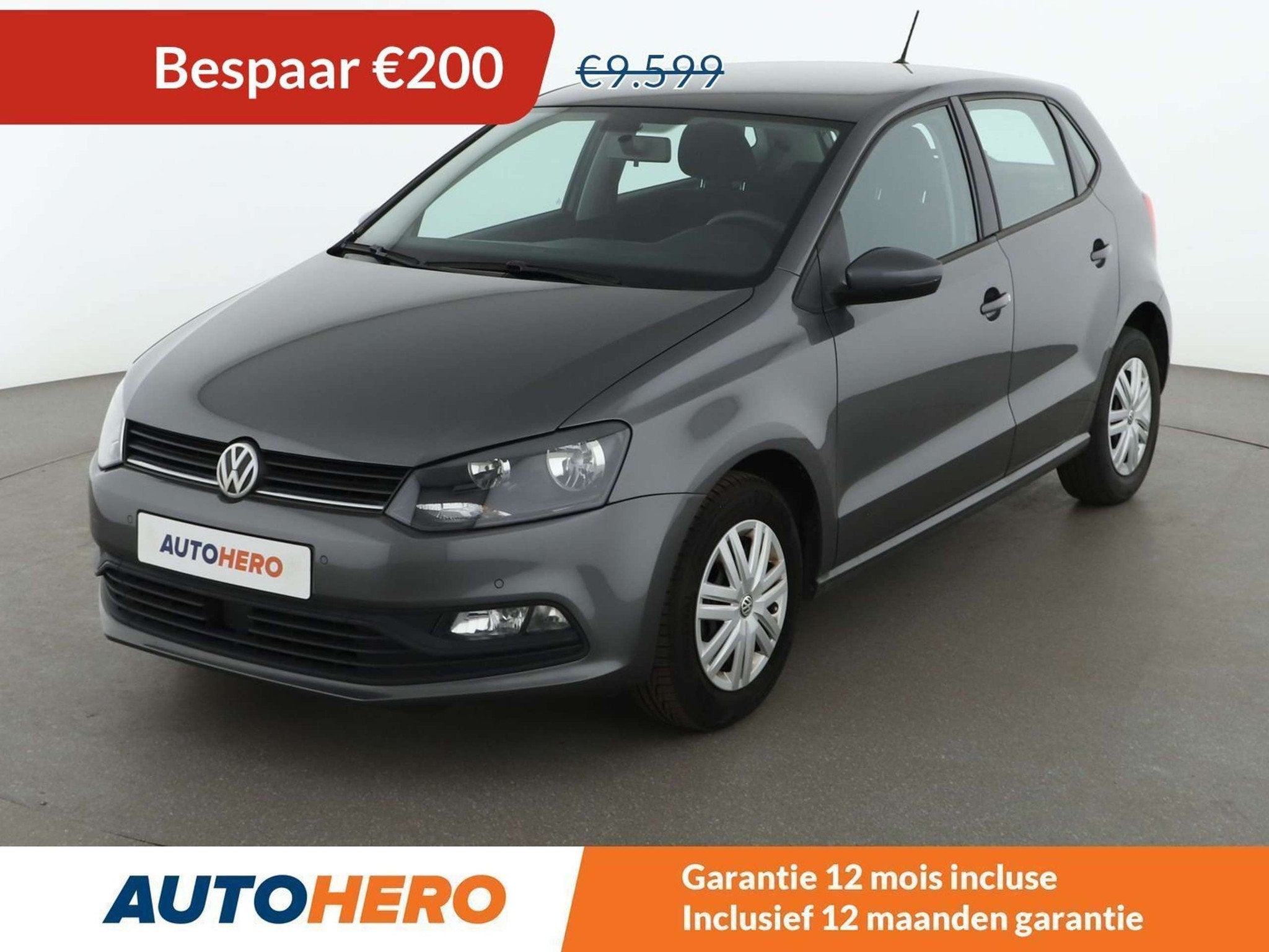 Volkswagen Polo 1.0 Trendline BlueMotion Tech, Argent ou Gris, Achat, 1055 kg, Noir
