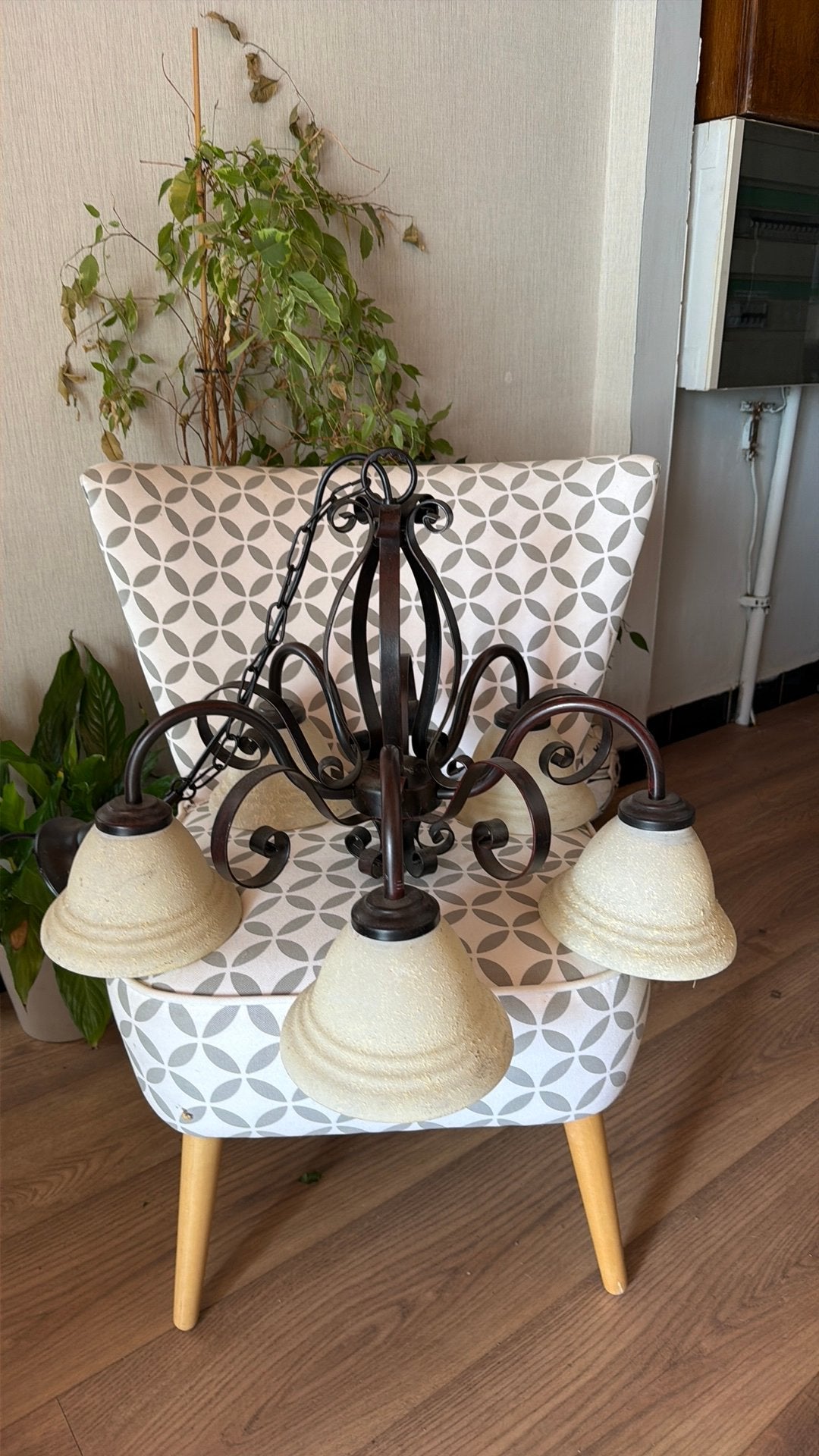 Mooie antieke hanglamp, Ophalen, Zo goed als nieuw