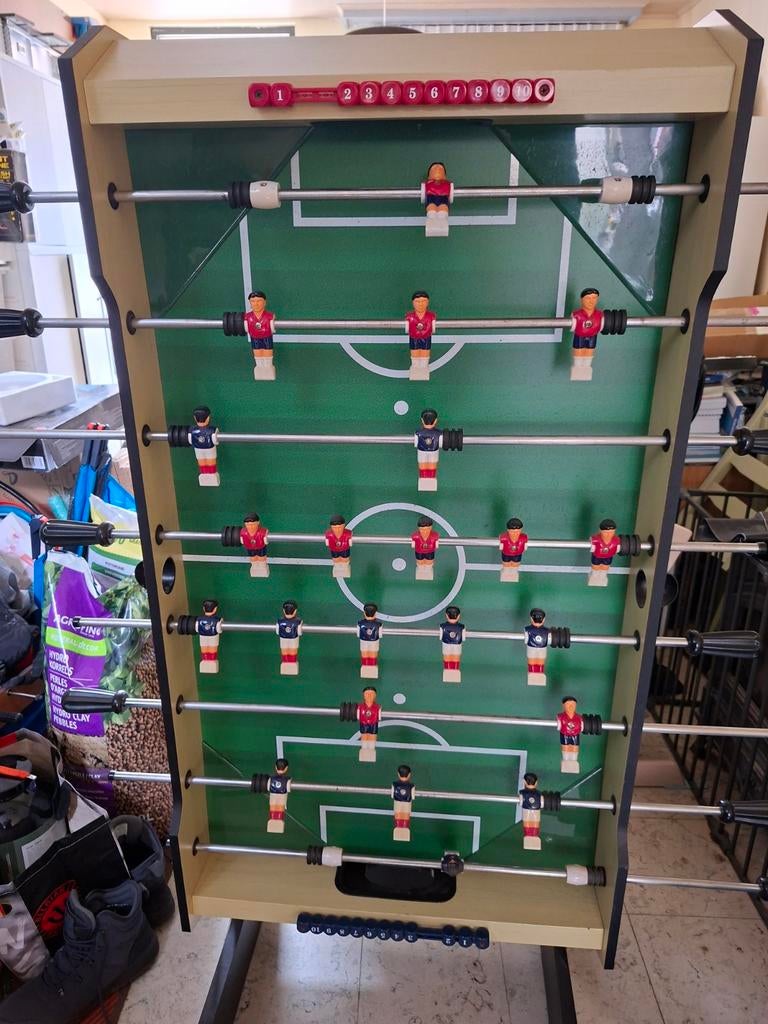 Voetbal tafel kantelbaar, Ophalen