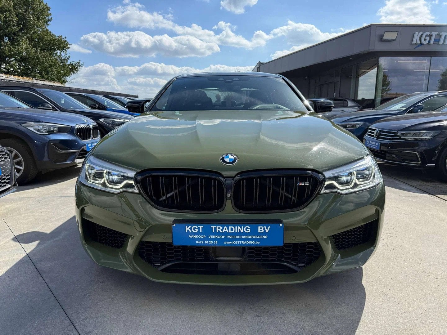 BMW M5 4.4AS V8 Competition KERAMISCH URBAN GREEN BOWERS&WIL, Cuir, Noir, 1900 kg, Automatique