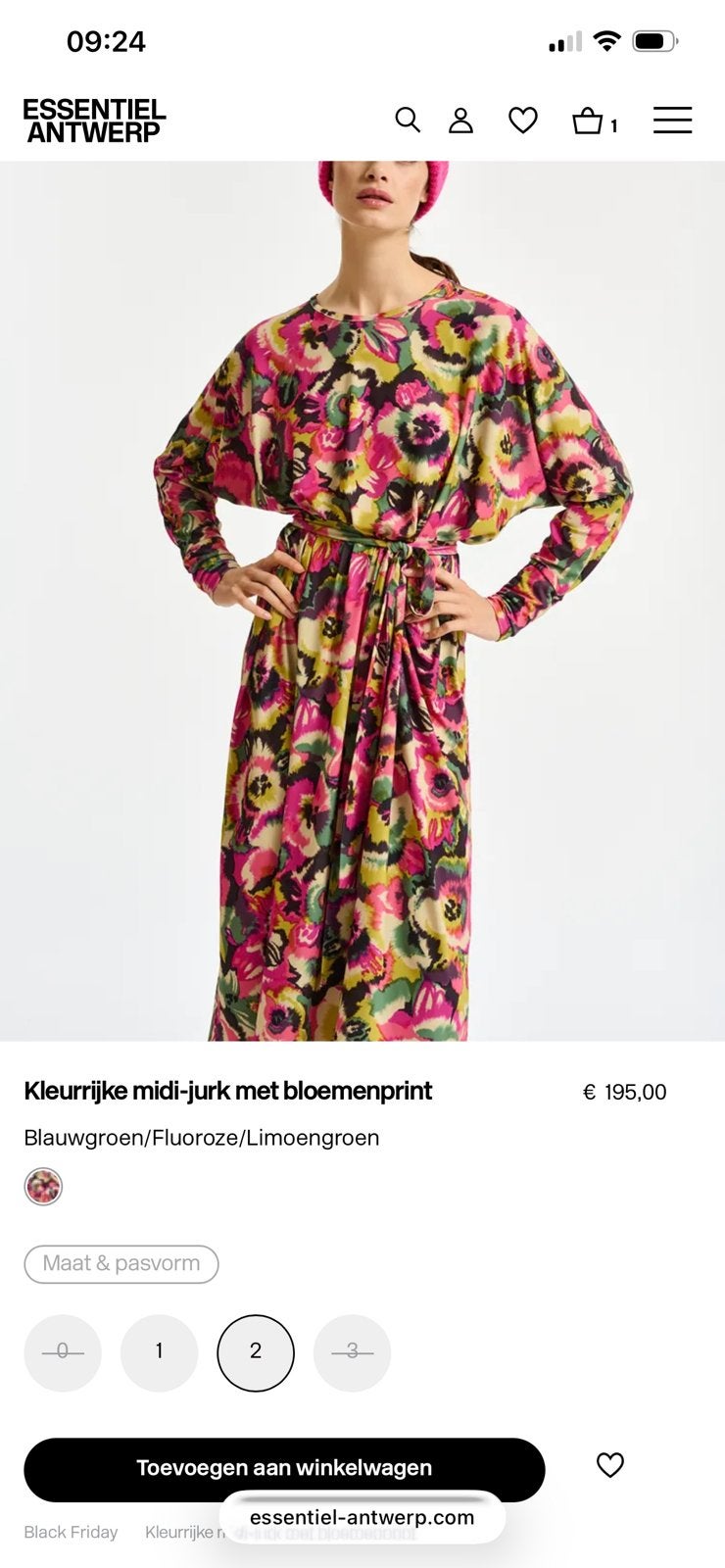 Essensiel Antwerp prachtige jurk maat 46 nieuw, Ophalen of Verzenden, Nieuw, Maat 46/48 (XL) of groter
