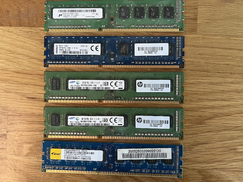 RAM PC3 - 12800U - 4x4GB, Gebruikt, DDR3, Ophalen of Verzenden, Desktop