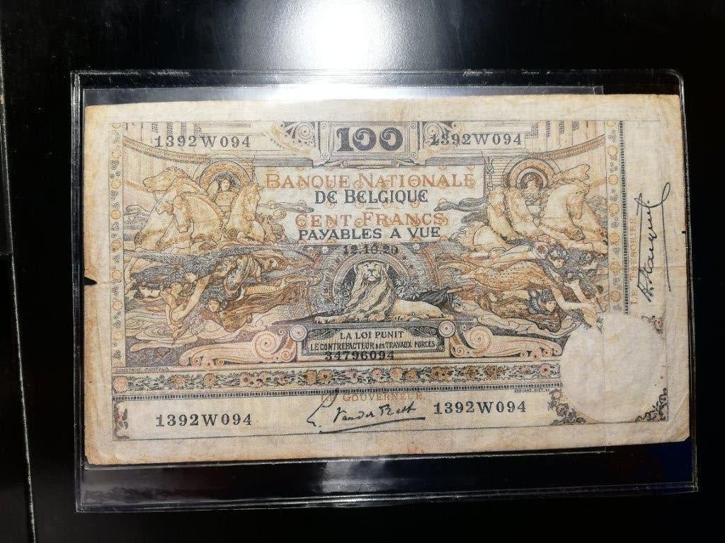 100 francs de 1920, Envoi