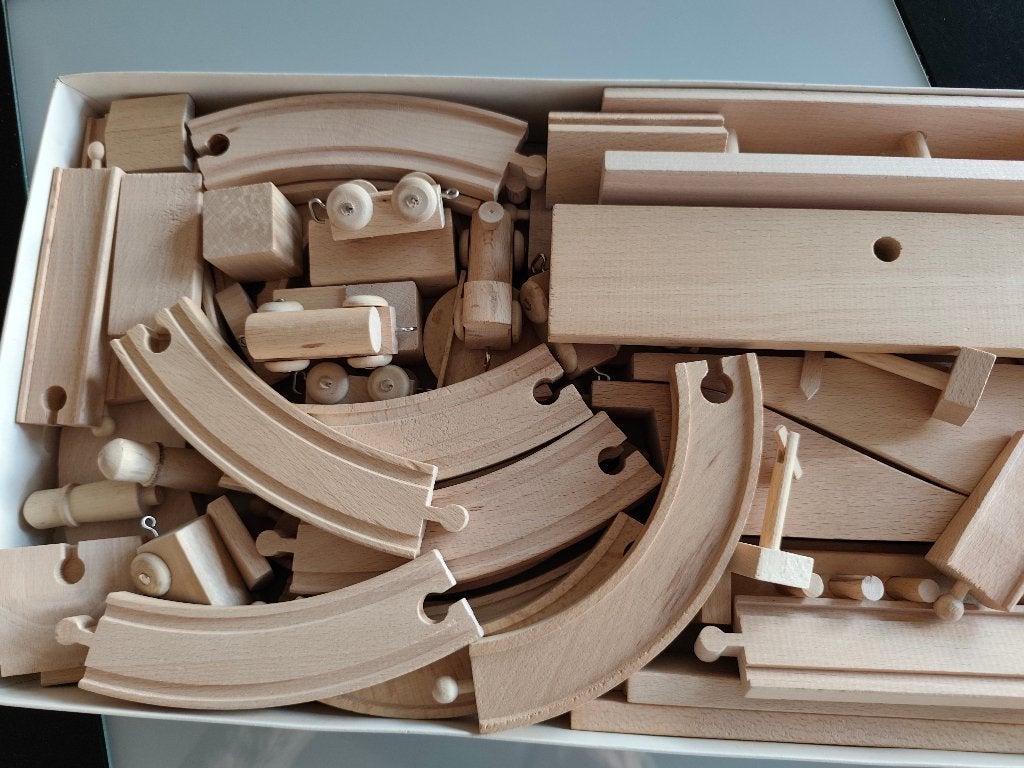 Jeu de trafic en bois massif, Enlèvement, Comme neuf, Autres types