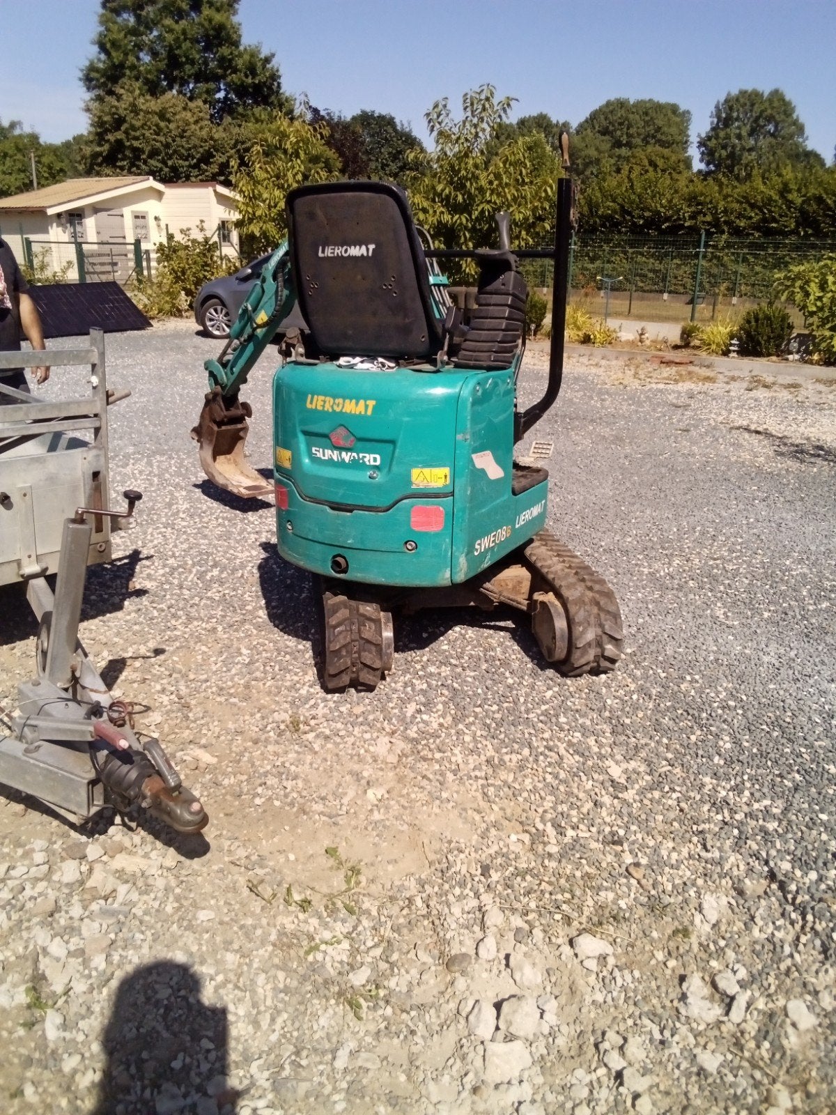 graafmachine + aanhangwagen, Ophalen, Gebruikt