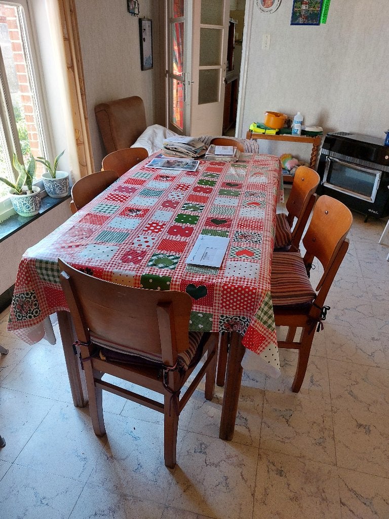 keukentafel met stoelen, Huis en Inrichting, Tafels | Eettafels, Ophalen, Gebruikt, 100 tot 150 cm, 200 cm of meer