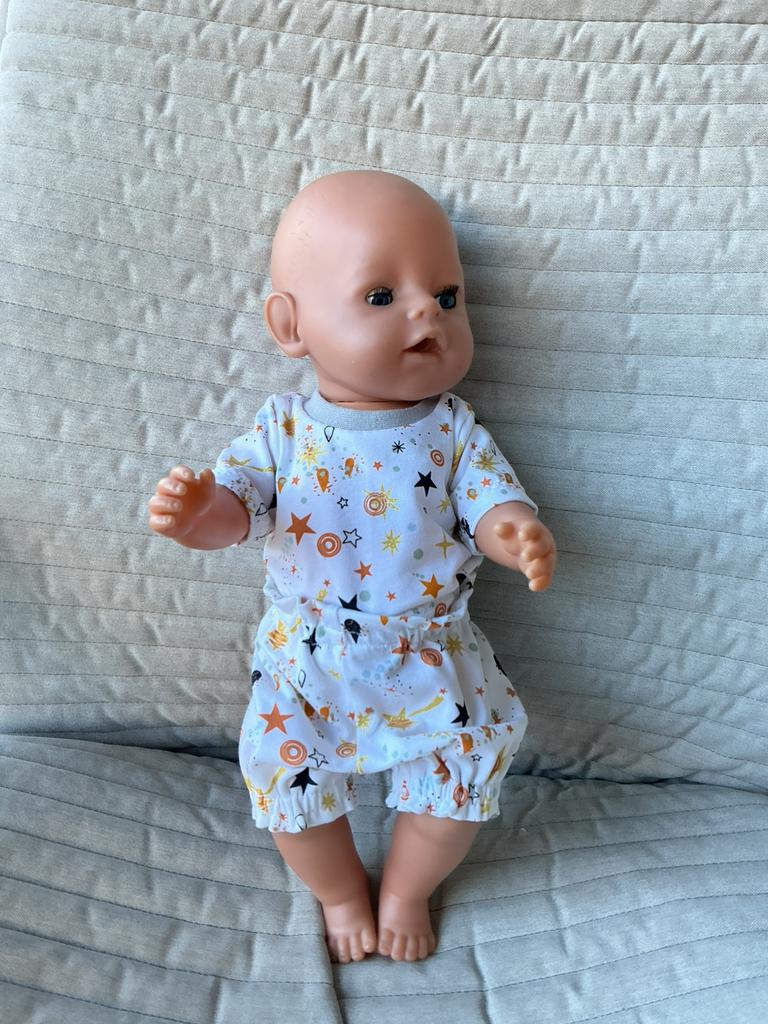 86. Babyborn: Nieuw setje= pofbroekje met T-shirt, Enlèvement ou Envoi, Neuf, Baby Pop