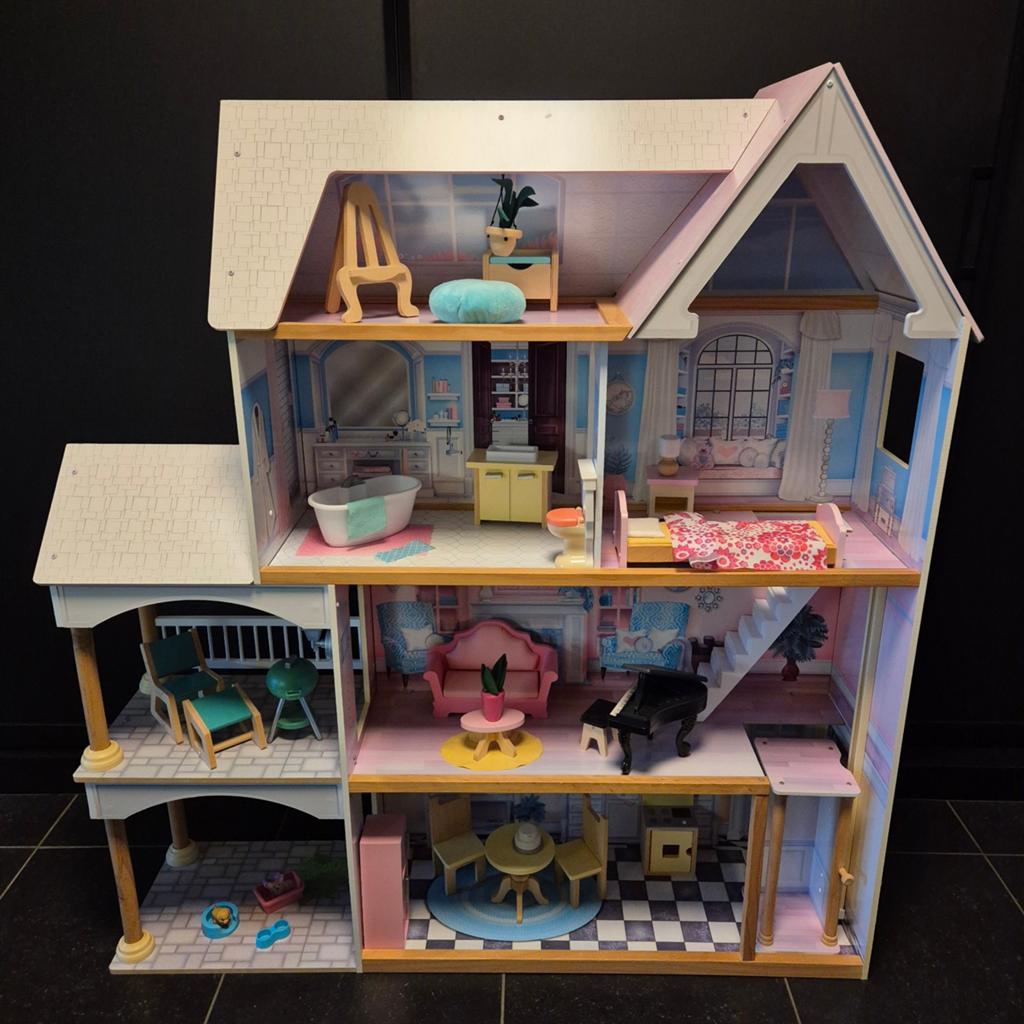 Prachtig groot Kidkraft poppenhuis model "Lola Mansion", Enlèvement, Maison de poupées