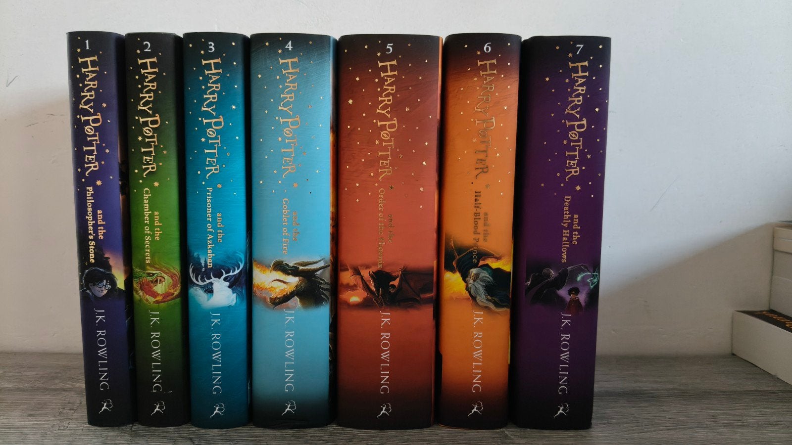 Harry Potter - Books ENG (alle 7), Ophalen of Verzenden, Zo goed als nieuw, Boek of Poster