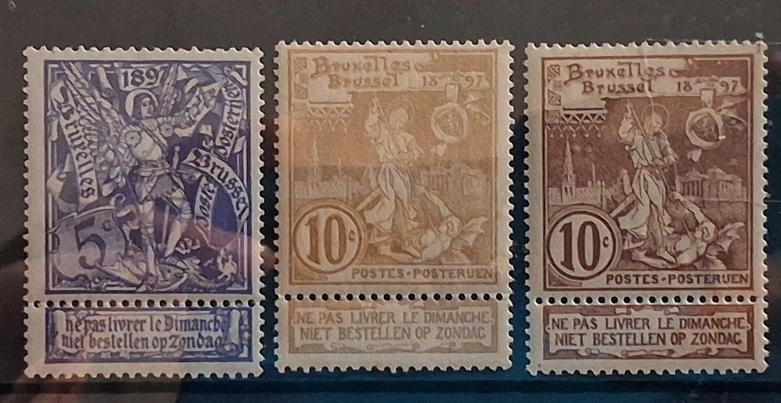 Belgique OBP 71-73 ** année 1896, Timbres & Monnaies, Timbres | Surinam, Enlèvement ou Envoi