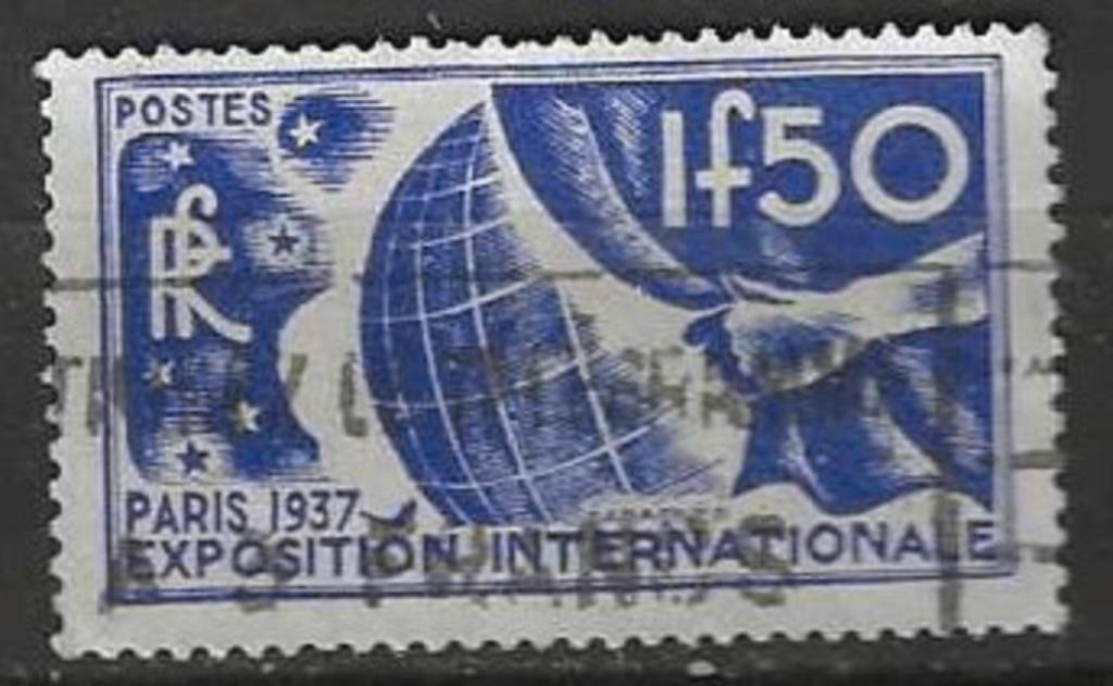 Frankrijk 1936 - Yvert 327 - Wereldtentoonstelling (ST), Verzenden, Gestempeld