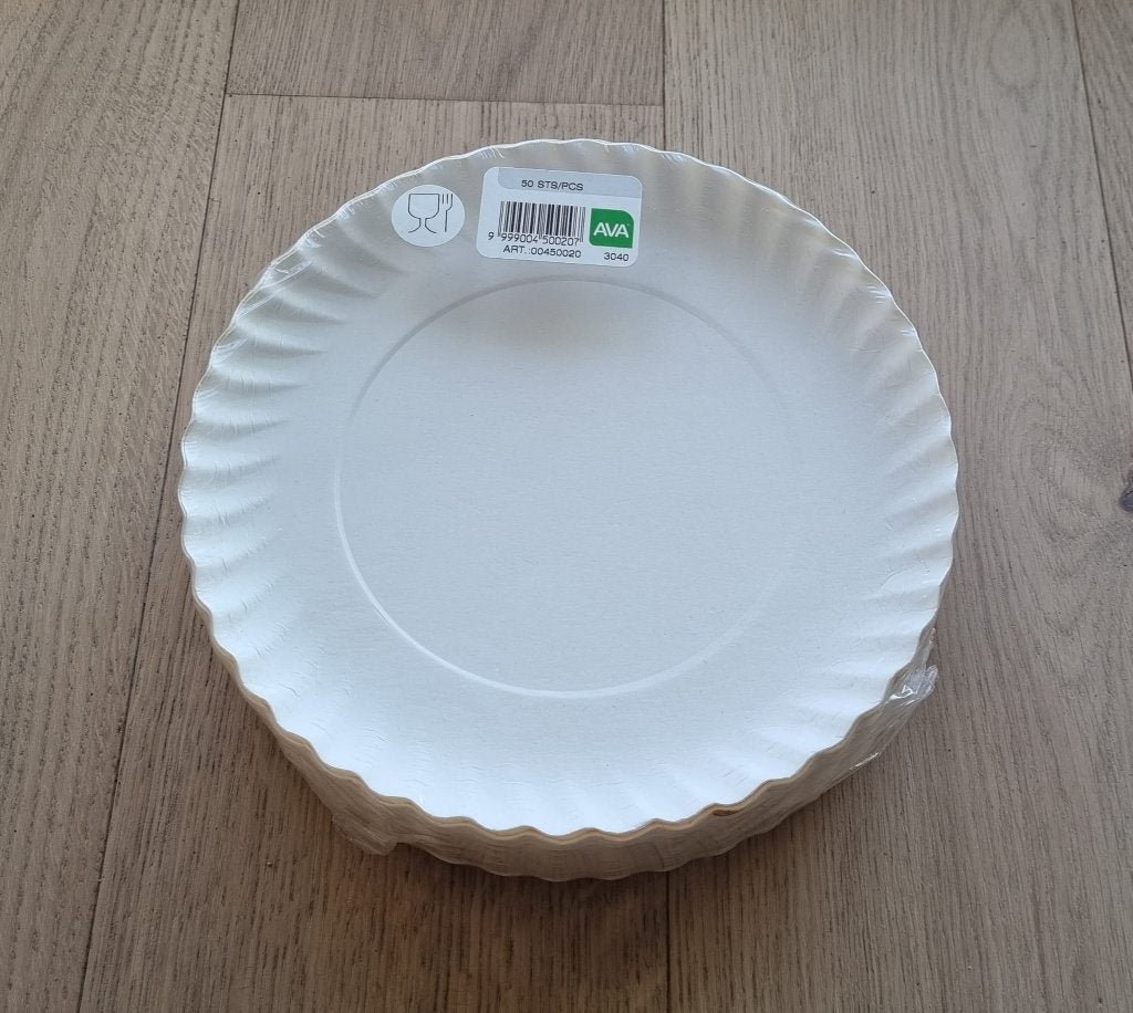 Papieren borden van AVA, 20 cm diameter, 50 stuks, nieuw, Huis en Inrichting, Keuken | Servies, Ophalen of Verzenden, Nieuw, Overige materialen