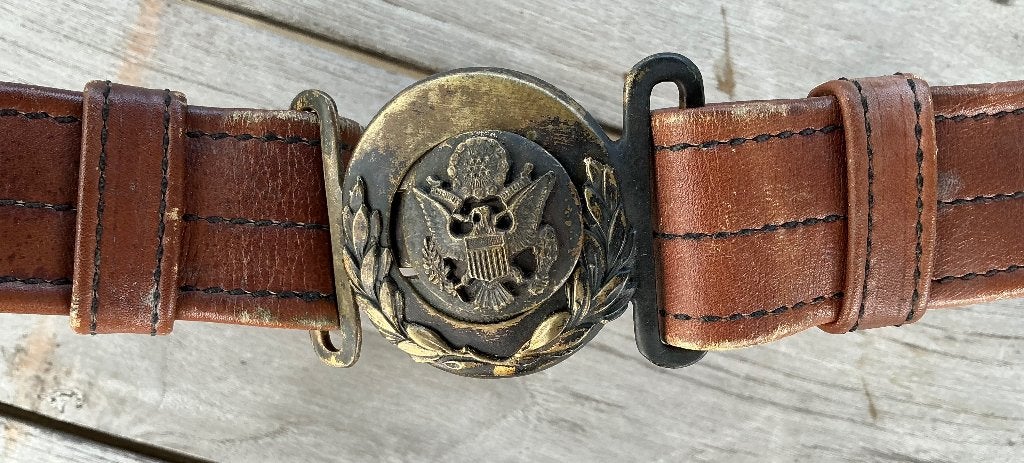 US WWII WO2 Generals Officers belt leren riem, Ophalen of Verzenden