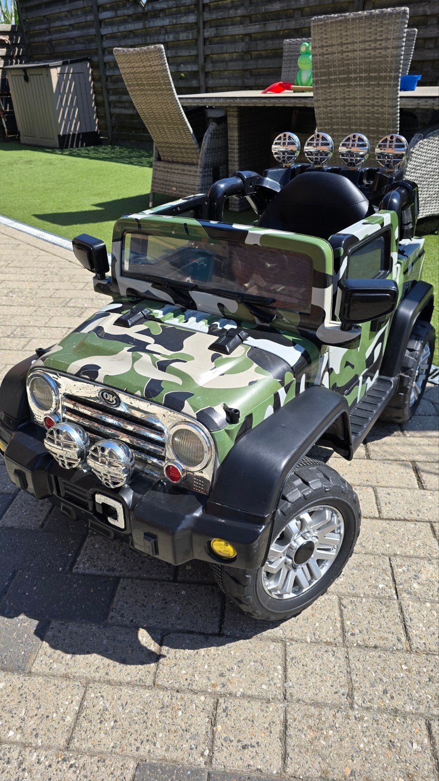 elektrische jeep, Ophalen, Gebruikt