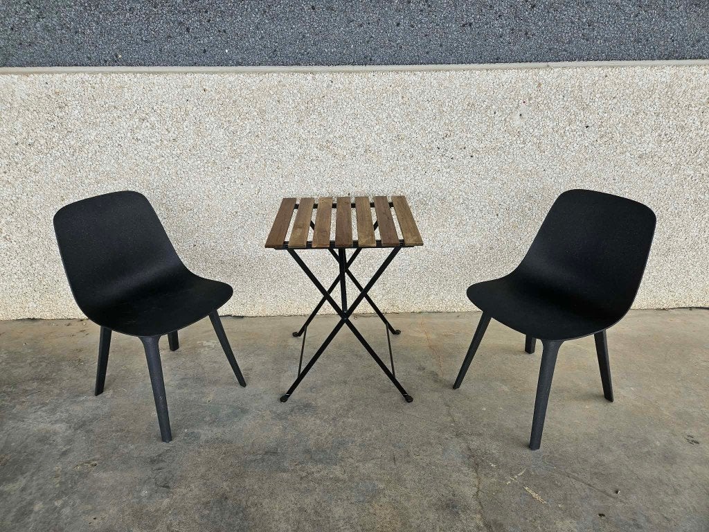 2 chaises + table extérieur Ikea, Ophalen, Zo goed als nieuw, Hout, Twee