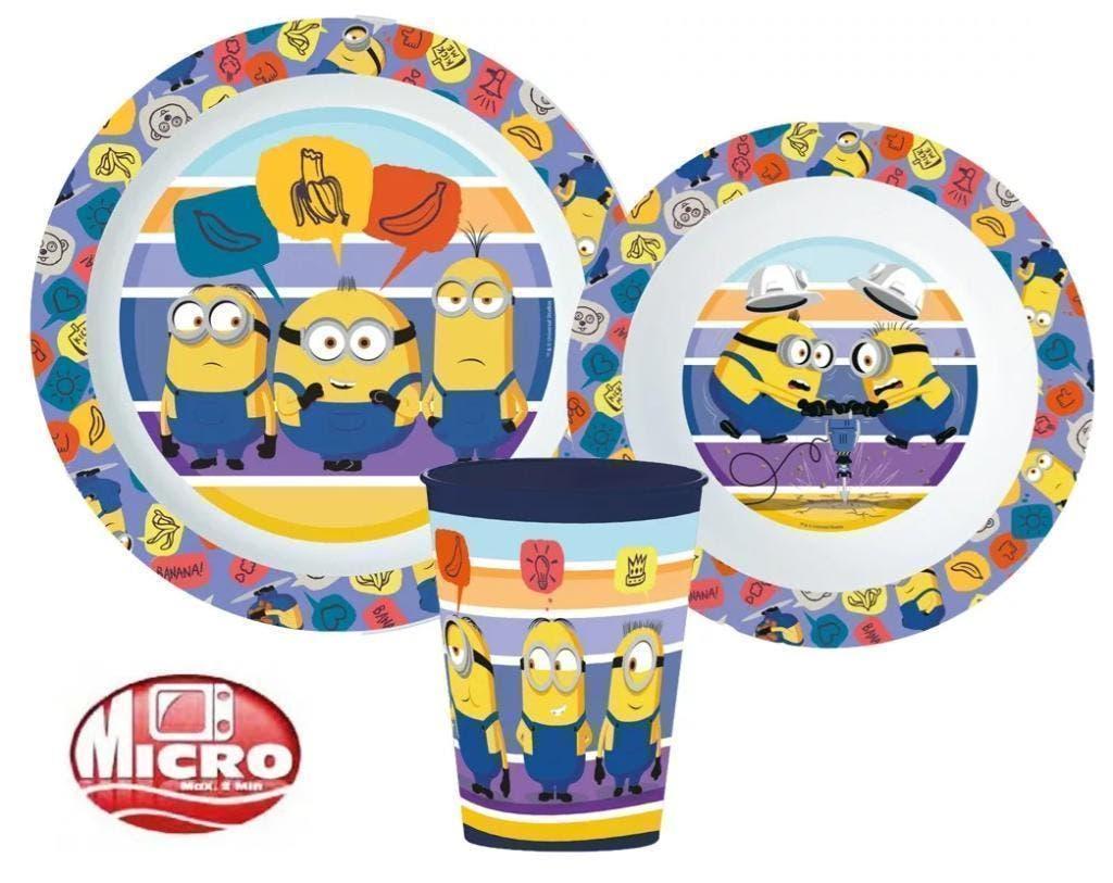 Minions Kinderservies met Beker - Magnetron Eetsetje Disney, Ophalen of Verzenden, Nieuw