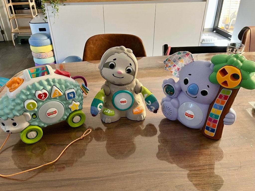 Fisher Price linkimals (luiaard, egel en koala), Kinderen en Baby's, Ophalen, Gebruikt, Speelset, Met licht