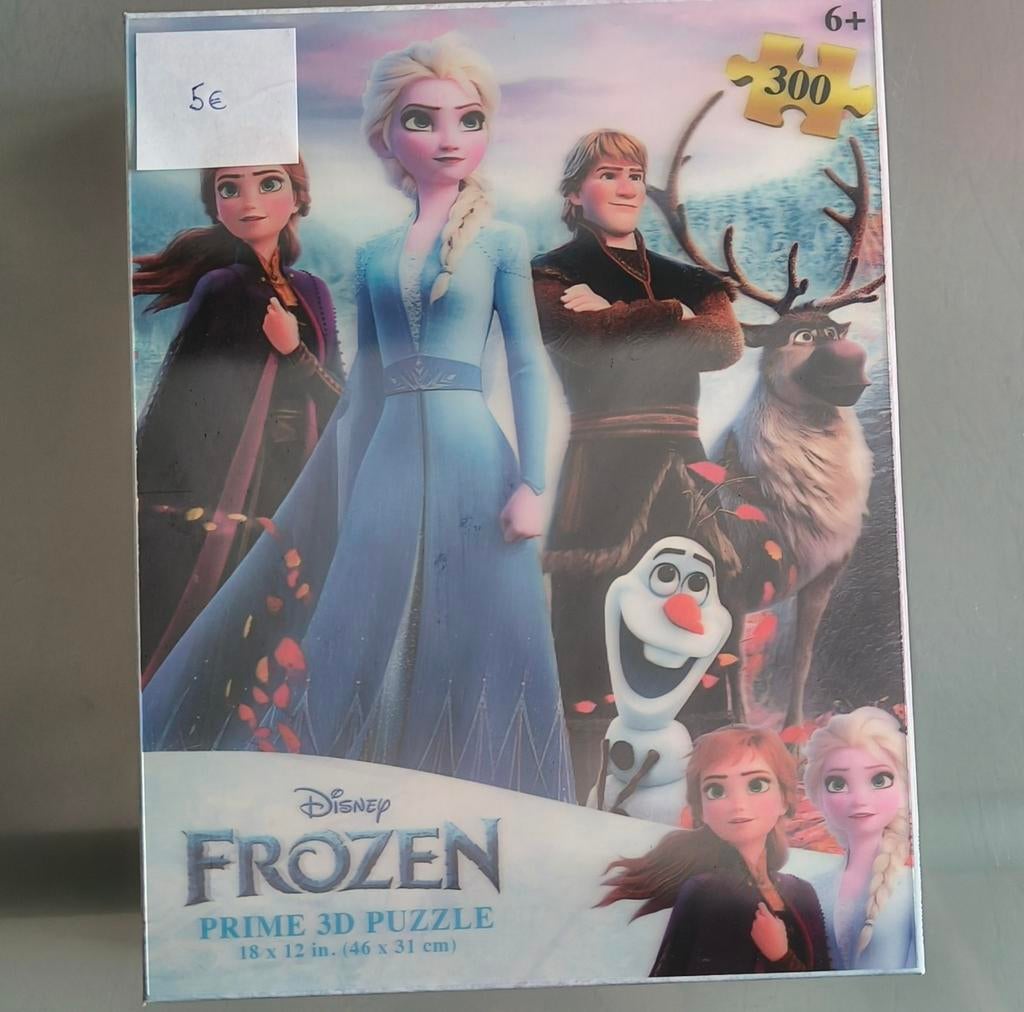 3D puzzel Frozen, 300 stuks, vanaf 6j, Ophalen, Meer dan 50 stukjes, Zo goed als nieuw, 6 jaar of ouder