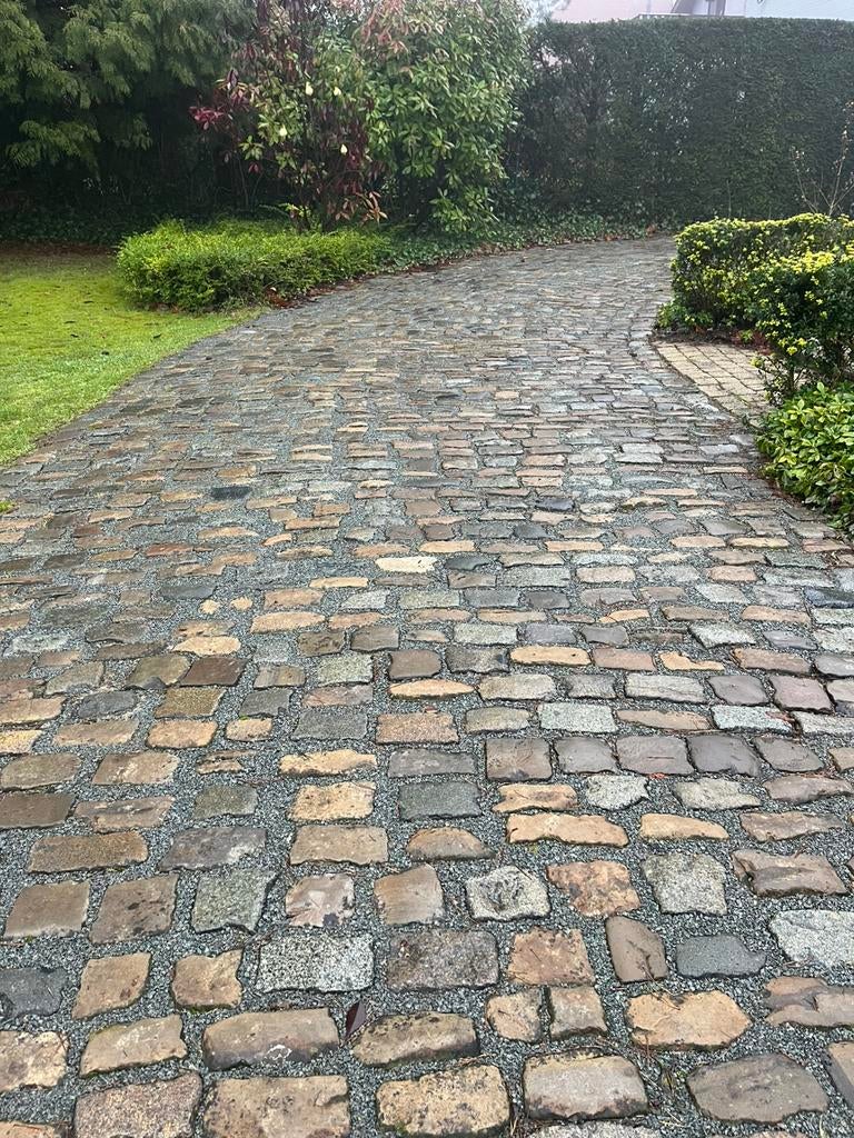 160m² kasseien (60m² porfier + 100m² mengeling), Ophalen, Zo goed als nieuw, Natuursteen
