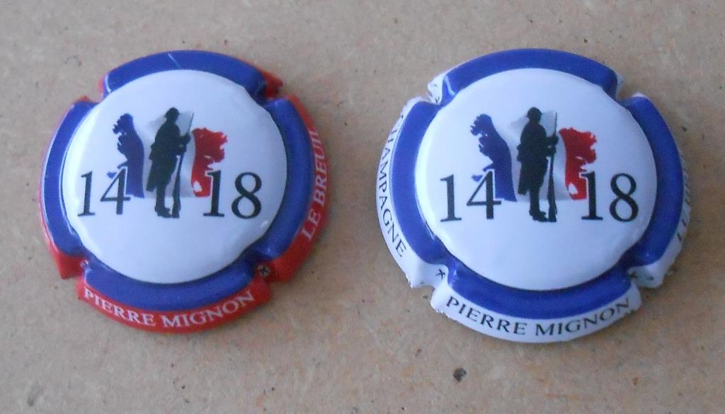 2 champagne capsules Pierre Mignon 14-18  - 7,50 euro stuk, Ophalen of Verzenden