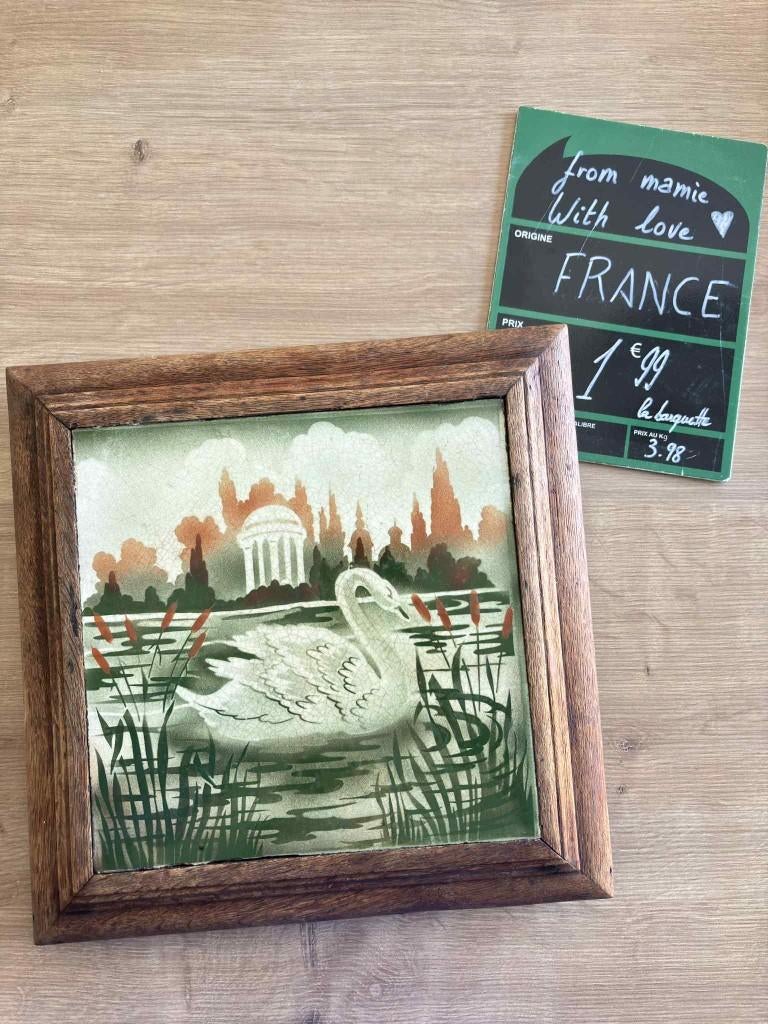 dessous de plat vintage cygne art nouveau, Enlèvement ou Envoi, Utilisé, Autre