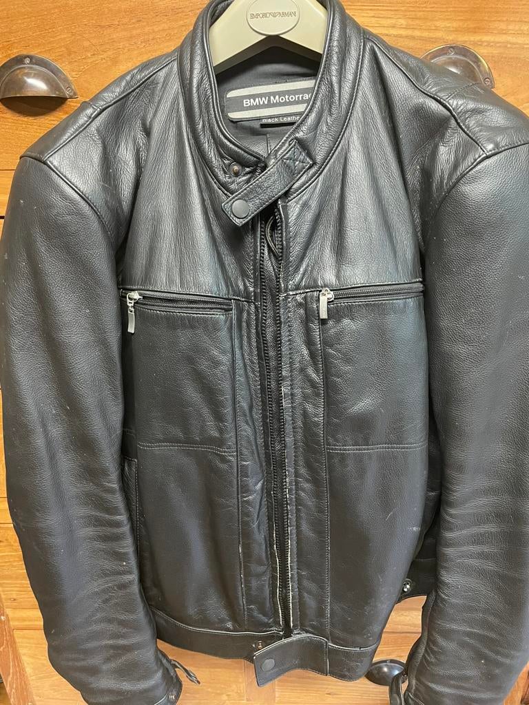 BMW Black Leather vest (54) + broek (54), Motoren, Broek | leer, Heren, Tweedehands, Ophalen