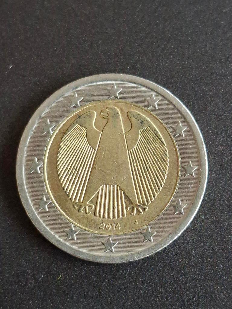 2014 J Duitsland 2 euro Hamburg, schaars, Postzegels en Munten, Munten | Europa | Euromunten, Losse munt, 2 euro, Duitsland, Verzenden